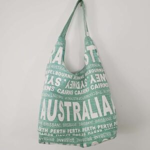 Robin Ruth Australia Green & White Slouchy Hobo Shoulder Bag
